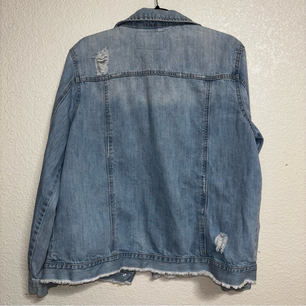 American Rag Distressed Blue Jean Jacket - Picture 5 of 5